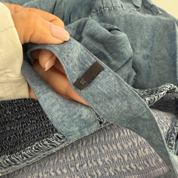 Z Supply Blue Denim Cotton Maxi Sundress Size L Workwear Everyday Casual Dress - Picture 5 of 10